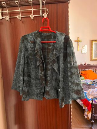 Camiseta retro manga larga geométrica