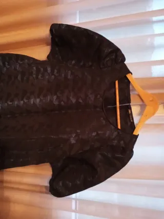 Vestido fiesta Zara negro y azul