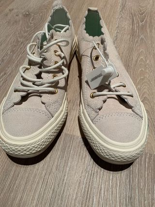 Nueva-Zapatillas Converse Beige/Blanco