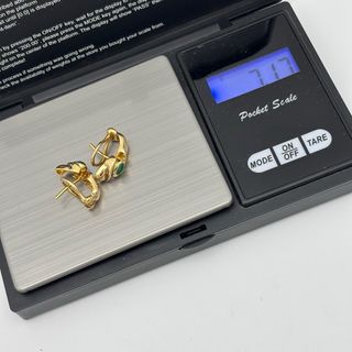 Pendientes Oro 18kt con esmeraldas y diamantes