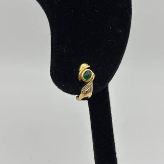 Pendientes Oro 18kt con esmeraldas y diamantes