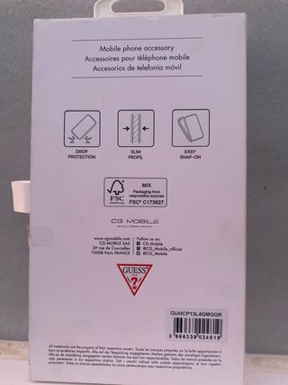 Funda iPhone 13 Pro Guess Negra Original