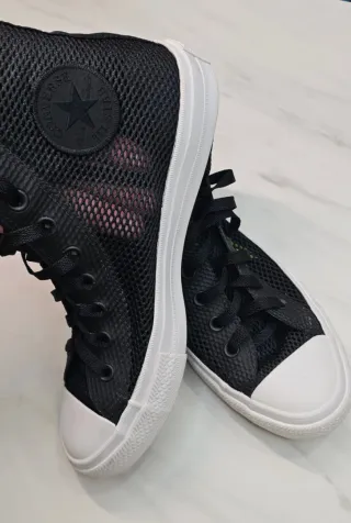 Zapatillas Converse Negras Malla Alta