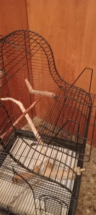 Jaula grande para pájaros.