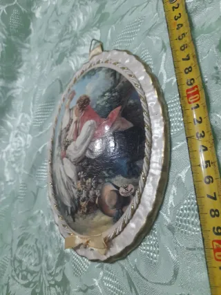 Quadro in ceramica con scena romantica