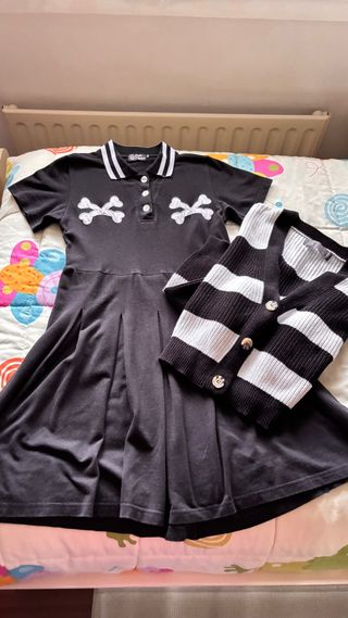 Vestido niña con cárdigan