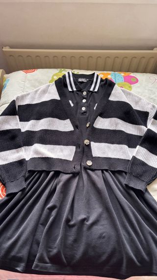 Vestido niña con cárdigan