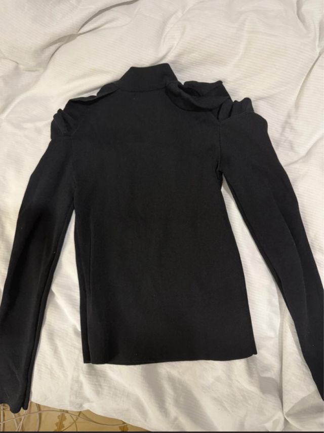 Jersey cuello alto negro