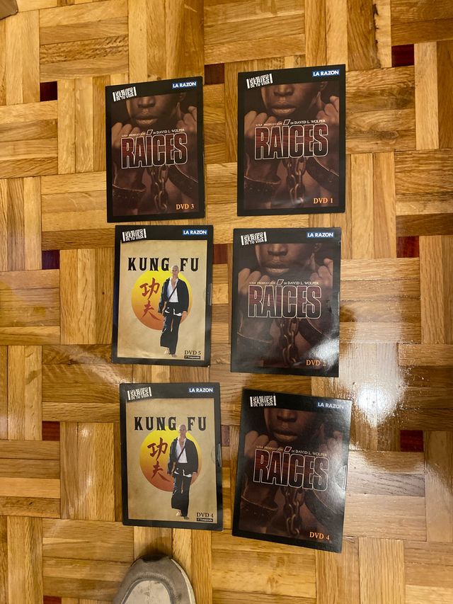 Lote 6 DVDs Raíces y Kung Fu