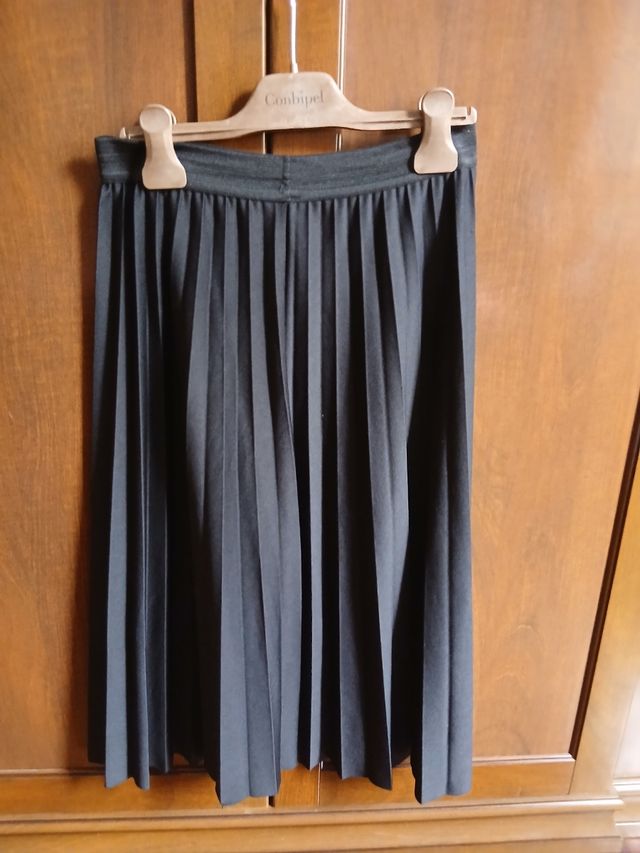 Gonna donna plissettata nera taglia unica