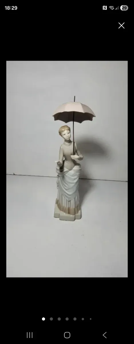 Figura porcelana DAO dama con sombrilla