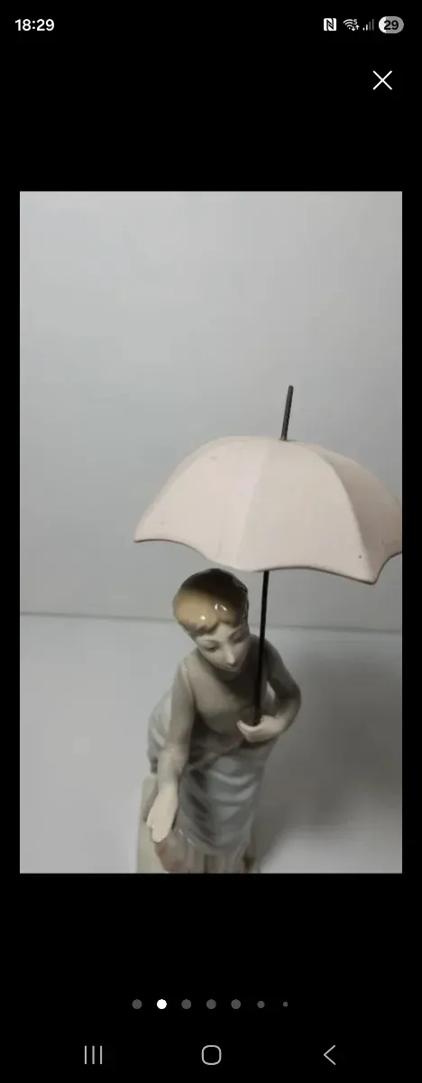 Figura porcelana DAO dama con sombrilla