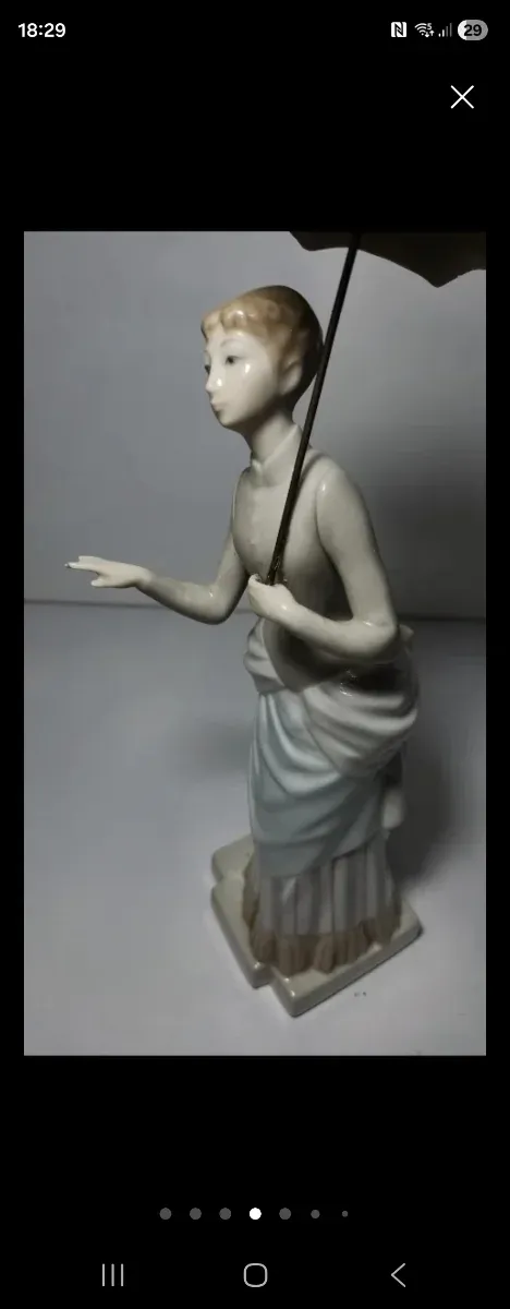 Figura porcelana DAO dama con sombrilla