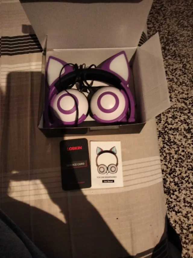 Auriculares Zorro Rosa y Negro