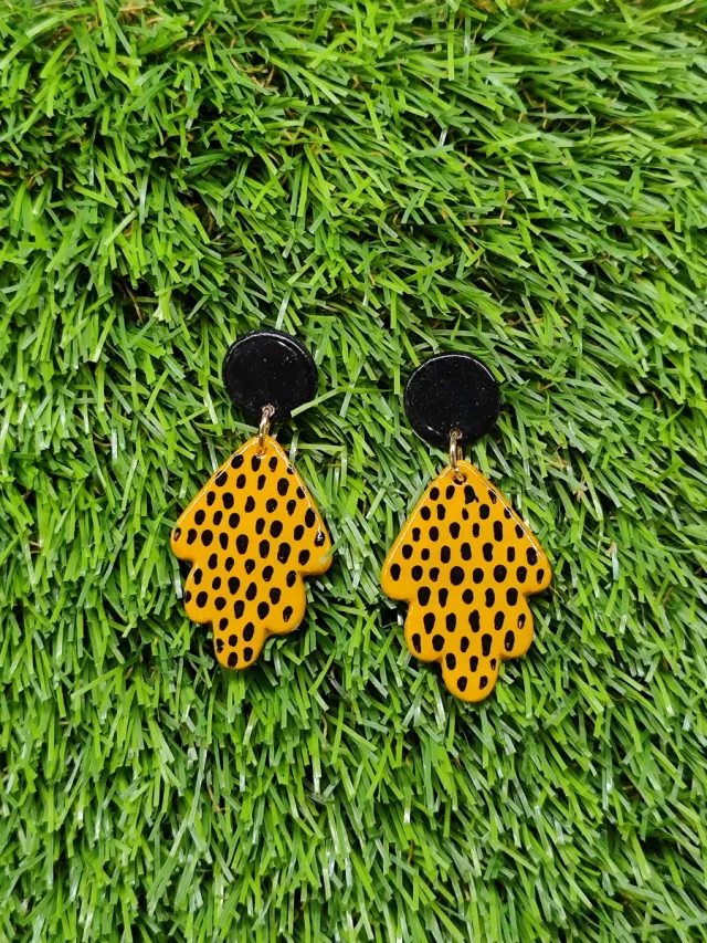 Pendientes Otoño Amarillo y Negro