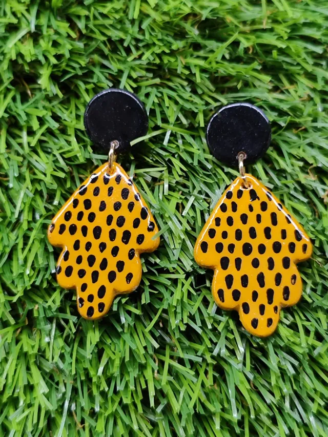 Pendientes Otoño Amarillo y Negro