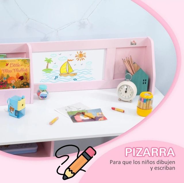 Escritorio infantil rosa