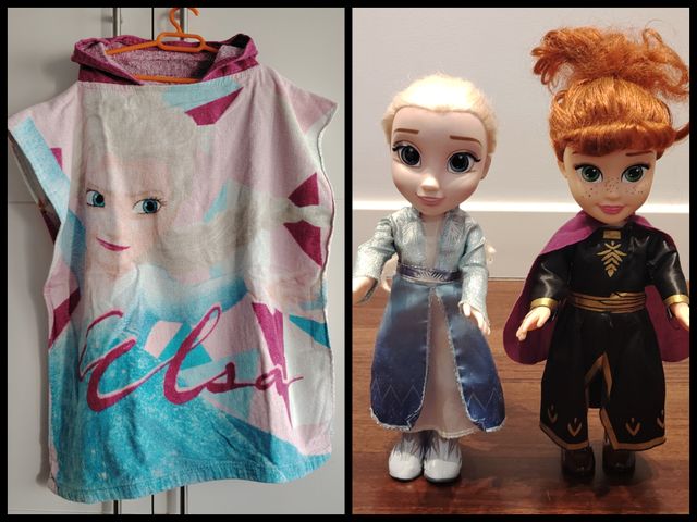 Toalla con capucha Frozen Elsa y Anna
