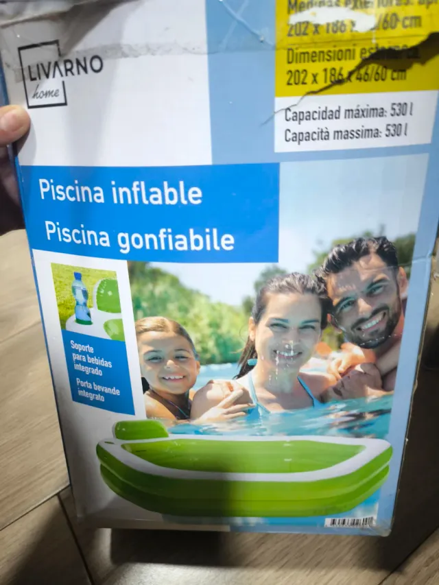 Piscina Hinchable Lidl Livarno 202x186x60cm