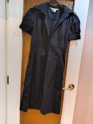 Vestido Zara negro manga corta