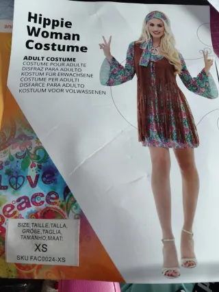 Disfraz Hippie Mujer Talla XS