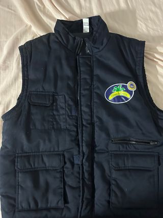 Chaleco azul con logo Plátano de Canarias