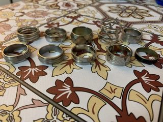 10 Anillos Acero Inox Tallas 10-11.5