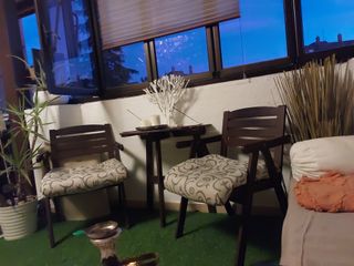 Mesa y 2 Sillas de Jardín Madera de Ikea