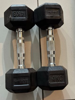 Mancuernas Hexagonales 4kg (2 unidades)