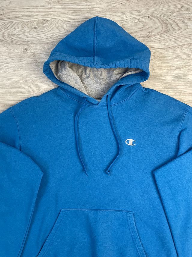 Felpa oversize Y2K con ricamo Champion Blue