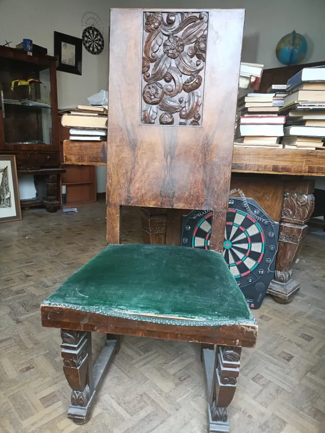 4 Sillas Madera Maciza Tapizadas Terciopelo