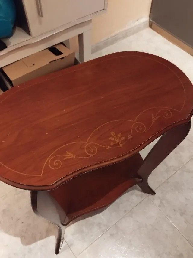 Mesita auxiliar madera vintage