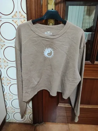 Sudadera Hollister Beige Mujer
