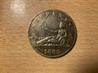 Moneda 5 Pesetas 1869 España