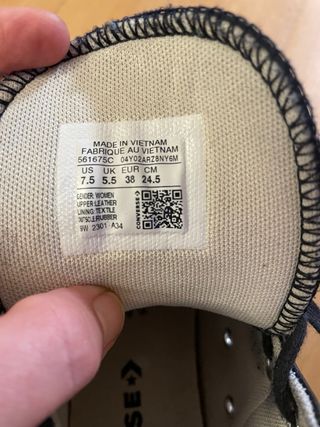 Converse Piel Plataforma T38 Negro