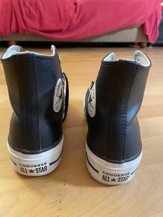 Converse Piel Plataforma T38 Negro