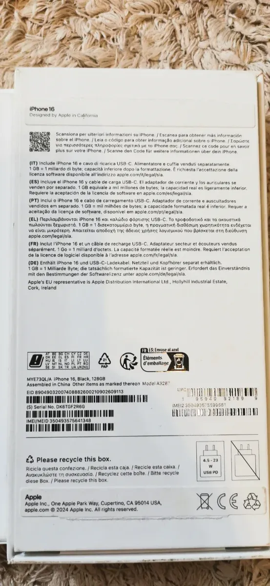  iPhone 16 + Funda Apple 