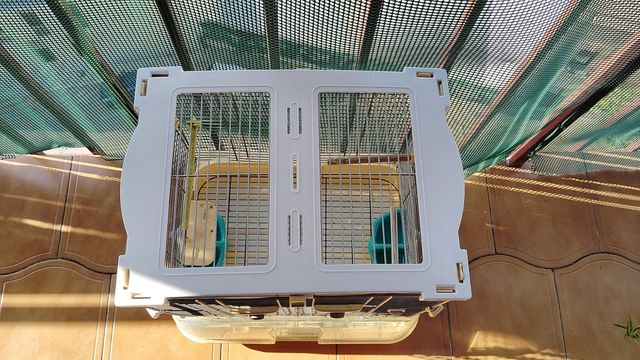 Jaula para pájaros con antisalpicaduras (Urge)