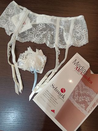 Pack Novia Liguero, Liga y Medias Selmark Talla M