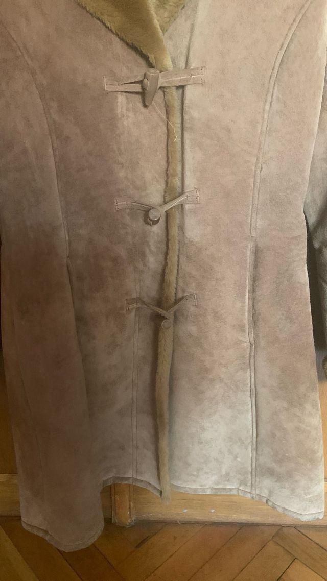 Abrigo de piel EW marrón