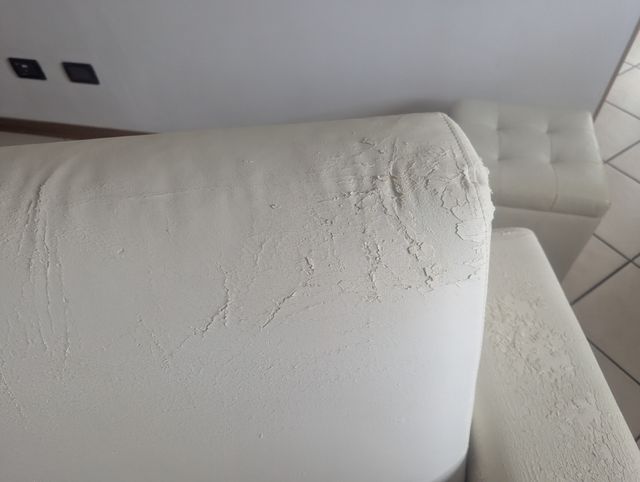 Divano 2 posti in pelle bianca