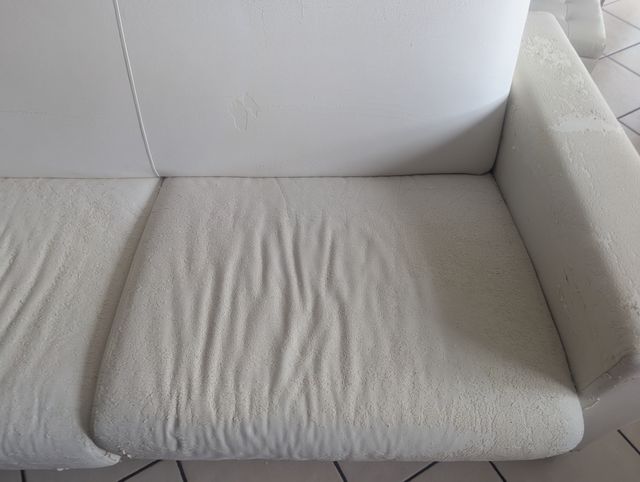 Divano 2 posti in pelle bianca