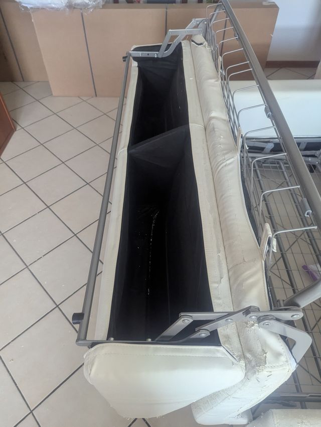 Divano 2 posti in pelle bianca