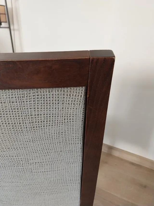 Silla de comedor madera y tela