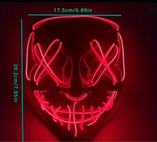 Máscara Halloween Carnaval Negra Roja