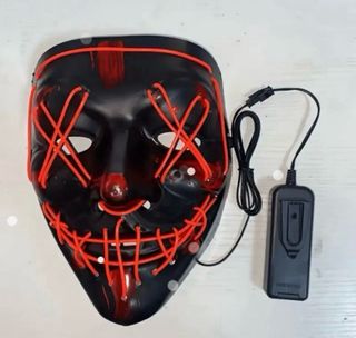 Máscara Halloween Carnaval Negra Roja