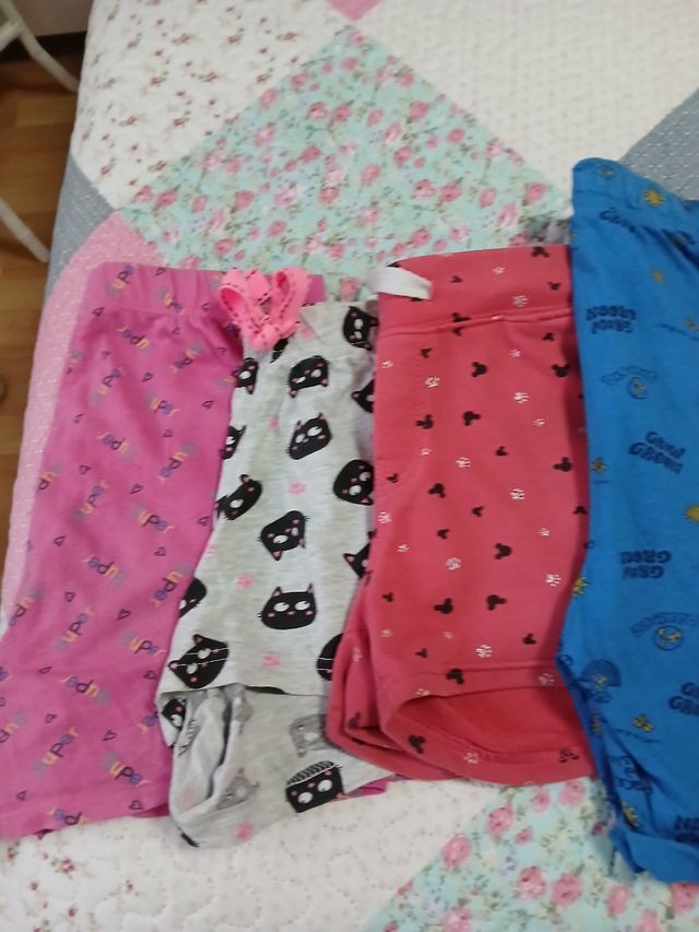 5 Pantalones cortos niña( 5u.) talla 13,14