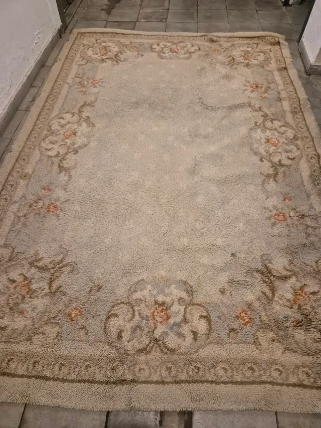 Alfombra de salón beige y multicolor 3x2