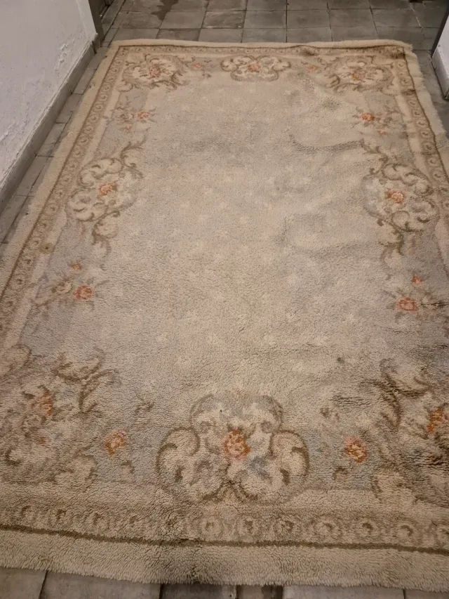 Alfombra de salón beige y multicolor 3x2