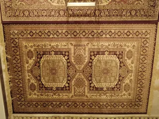 Tappeto di Seta e Lana Beige/Marrone